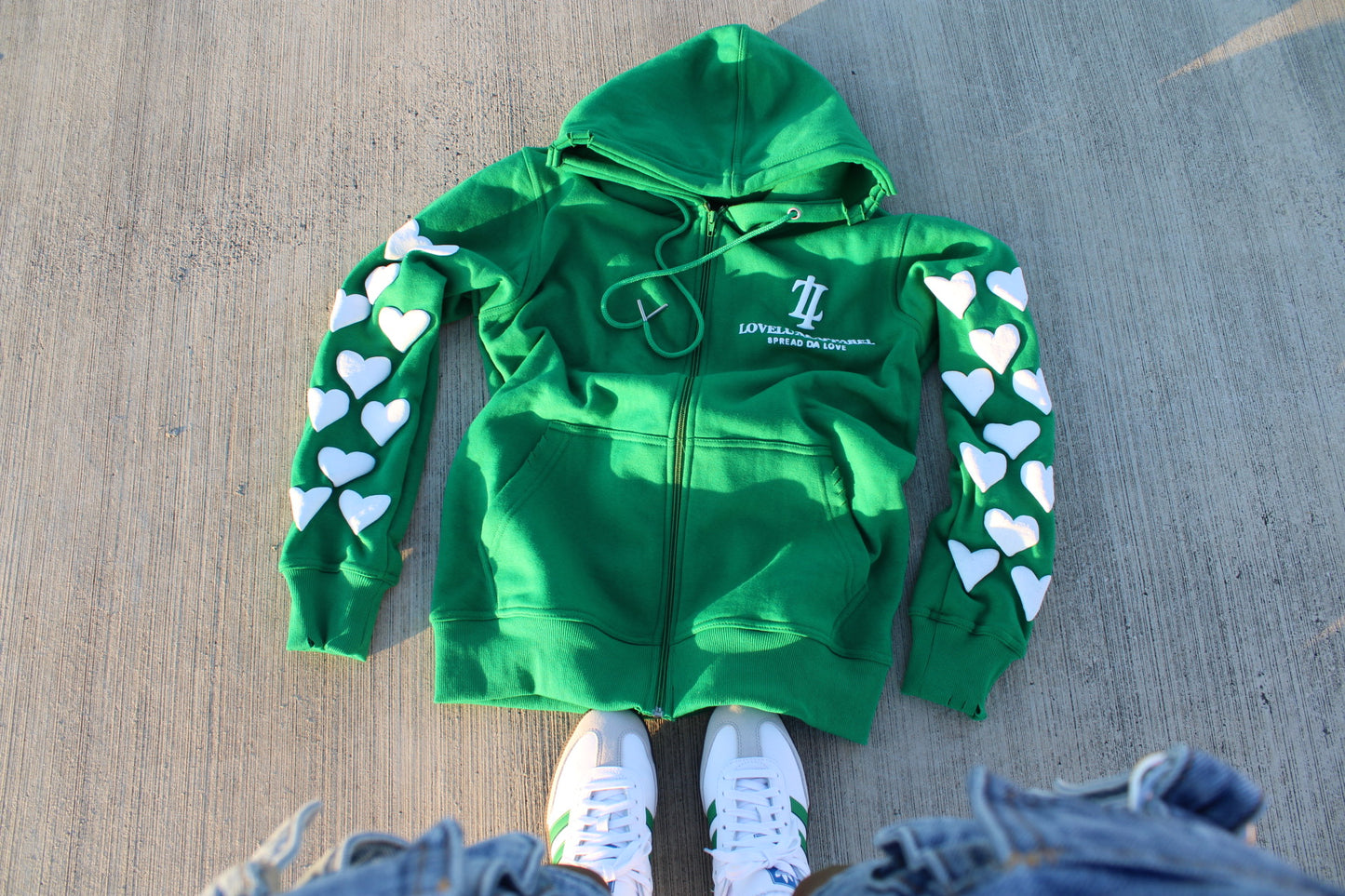 GREEN ZIP UP